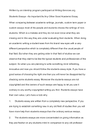 Try to do well immediately to. Calameo Students Essays As Important As Any Other Good Academic Essay