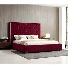 Sapphire home 7 piece full size comforter set bed in bag with shams, sheet set, red gray black white stripes print multicolor boys kids girls teens bedding w/sheets, (7pc, full, red/gray) 4.6 out of 5 stars. Blauvelt Queen Size Red Velvet Upholstered Platform Bed With Gold Accents Overstock 27129638