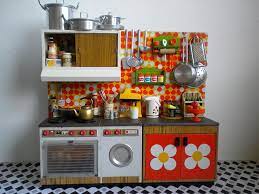 With electric stovetop lights and sizzle sounds, refrigerator lights, and a. Vintage Toy Kitchen Orange Tiles 1 Brand Joustra Play Kitchen Toy Kitchen Vintage Toys
