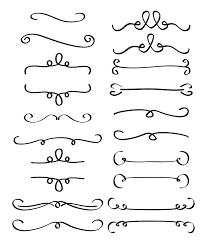 20 Simple Flourish Dividers Clip Art Borders Text Dividers Calligraphy Borders