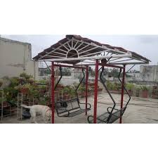 A swingarm, or swinging arm (uk), originally known as a swing fork or pivoted fork, is a single or double sided mechanical device which attaches the rear wheel of a. Jhoola House Mild Steel Double Sided Swing For Garden Id 21768228555