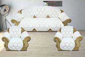 $20.00 coupon applied at checkout save $20.00 with coupon. Luxury Crafts Net Polyester Fabric 5 Seater Sofa Cover With 6 Pcs Arms Covers Set Of 12 Pcs White Buy Online In Burkina Faso At Burkinafaso Desertcart Com Productid 106574313