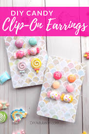 Measure the gem, cluster of gems or. Diy Candy Clip On Earrings Diy Adulation