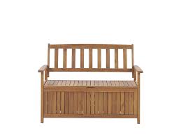Brick and plank garden bench. Acacia Wood Garden Bench With Storage 120 Cm Sovana Furniture Lamps Accessories Up To 70 Off Avandeo Online Store