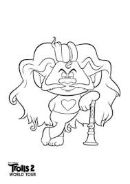 Printable trolls 2 barb and poppy pdf coloring page. 25 Free Printable Trolls World Tour Coloring Pages