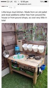 Tolle Schlammkuche Fur Die Kinder Im Garten Diy Garten Kinder Schlammkuche Mud Kitchen Gardening For Kids Kids Kitchen