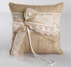 The Country Romance Ring Pillow Is The Perfect Accessory For Your Rustic Theme Wedding Burlap Ring Pillows Ring Pillow Wedding Rustic Ring Bearer Pillow