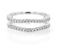 This Lovely 14 Karat White Gold Double Sided Wedding Band With 25 Carats Of Sparkling Roun Diamond Wedding Bands Enhancer Wedding Band Wedding Rings Solitaire