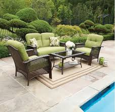 Salon De Jardin Tuscany 4 Pieces De Hometrends Vert Walmart Ca Conversation Set Backyard Projects Tuscany