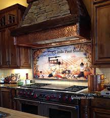 Brows rustica house collection of hand painted wall murals or order as custom made. Kitchen Backsplash Mosacis And Tile Murals By Linda Paul Studio By Linda Paul At Coroflot Com