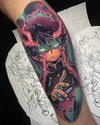 10 8k Likes 239 Comments Orlando Florida Mikendazzoart On Instagram Got To Do This Mob 100 Tattoo The Other Da Anime Tattoos Geek Tattoo Psycho Tattoo