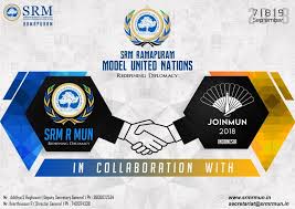 Srm r mun believes to offer the delegates an unrivaled colloquy experience by curating highly personalized, engaging and dynamic committees. Srm R Mun 2018 Is Happy To Collaborate Srm Ramapuram Model United Nations Facebook