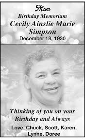 Cecily Simpson Obituary (2019)