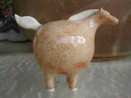 Horse Spirit Rattle Pottery Animals Pottery Pinch Pot Ceramic Animals