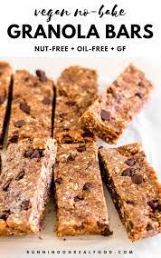 Nut Free No Bake Granola Bars Recipe Vegan Granola Bars Vegan Snack Recipes Vegan Granola