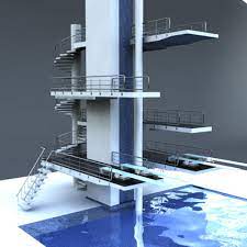 There are two olympic diving events: Olympisches Sprungbrett 3d Modell Turbosquid 527645