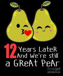 Anniversary marriage wedding anniversary happy anniversary love 50th anniversary 25th anniversary 1st anniversary 10th anniversary wedding anniversary funny wedding wife birthday wedding congratulations wedding card wedding well best good luck wedding cards. 12th Wedding Anniversary Funny Pear Couple Gift Digital Art By Carlos Ocon