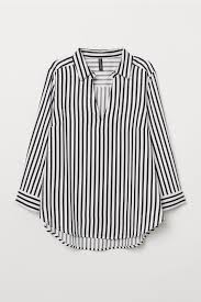 Black And White Striped Tops For Ladies V Neck Blouse Black White Striped Ladies H M 4 Black Blouse Outfit Long Sleeve Blouse Fashion