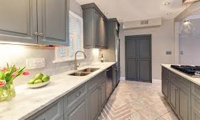 63 beautiful traditional kitchen designs white marble kitchen. Traditional Kitchen With Gray Cabinets And White Calacatta Marble Countertops Grey Kitchen Cabinets Classic Kitchen Design Kitchen Cabinets