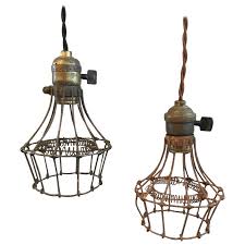Industrial Steel Wire Cage Pendant Lights For Sale At 1stdibs