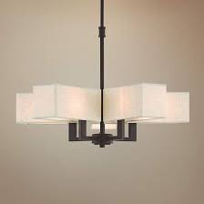 Rubix 26 Wide Bronze 5 Light Rectangular Shade Chandelier 69n12 Lamps Plus Chandelier Shades Geometric Chandelier Chandelier