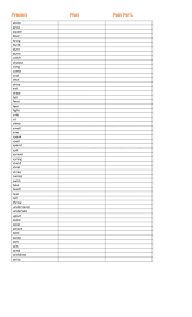 Present Past Past Participle Verb Worksheet