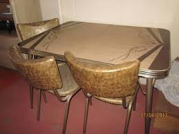 1950's chrome /brown dinette set for