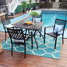 This outdoor offset patio umbrella with cantilever and crank will add the perfect shaded space to your patio or yard. Charlton Home Stinchcomb Square 4 Person 37 Long Dining Set Reviews Wayfair
