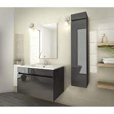 Maybe you would like to learn more about one of these? Luna Ensemble Salle De Bain Simple Vasque L 80 Cm Gris Anthracite Verni Cdiscount Maison