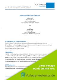 Treten sie in verhandlung mit einem internationalen kooperationspartner, z. Aufhebungsvertrag Muster Kostenlose Vertrags Vorlage Zum Download