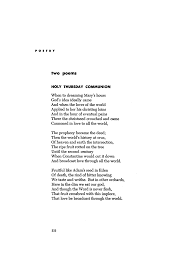 The central observance of holy thursday is the ritual reenactment of the last supper at mass. Holy Thursday Communion By Betty Miller Davis Poetry Magazine
