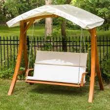 Backyard Discovery 3 Person Wood Patio Pergola Swing In Cedar 1606616com The Home Depot Patio Swing Canopy Porch Swing With Canopy Patio Swing