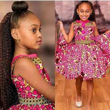 Le patron gratuit est disponible de la taille 1 à 7 ans. Image De Jaune Modele Robe Jeune Fille En Pagne