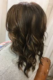 Caramel And Honey Bayalage Highlights On A Dark Brown Base Color Paul Mitchell Color Short To Hair Lengths Medium Length Hair Styles Haircuts For Curly Hair