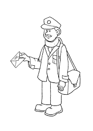 Metiers Facteur Page 15 Sur 32 Sur Hugolescargot Com Coloriage Livre De Couleur Coloriage A Colorier