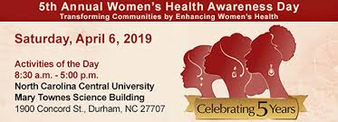 Department of health and human services, the public health service, the centers for disease control and prevention. 5th Annual Women S Health Awareness Day April 6 2019 North Carolina Central University North Carolina