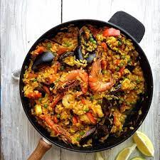 Seafood Paella With Shrimp Mussels And Squid Via Feedfeed On Https Thefeedfeed Com Fish Afroditeskitchen Seafood Paella Wi Seafood Paella Easy Paella Paella