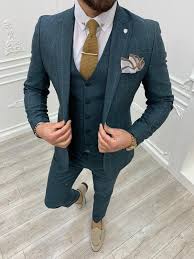 Men Suits Green 3 Piece Slim Fit Two Button Wedding Groom Etsy In 2021 Fashion Suits For Men Men Fashion Casual Shirts Plaid Suit