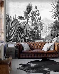 Black And White Jungle Wallpaper Rainforest Landscape Wall Mural Removable Wallpaper Tropical Self A In 2020 Abnehmbare Tapete Dschungel Tapete Selbstklebende Tapete