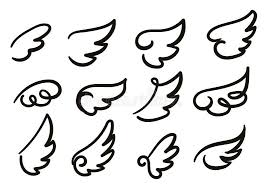 Black And White Angel Cartoon Newborn Baby Sleeping Portrait Of A Sleeping Newborn Baby Child Is Dressed In Aff Newborn Child Dressed P In 2020 Wings Sketch Cartoon Wings Wings Drawing