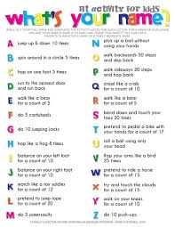 Spell Your Name Workout What S Your Name Fitness Activity Printable For Kids Physical Activities For Kids Spell Your Name Workout Exercise For Kids