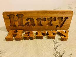 Family fun just got a whole lot better with our personalised jigsaw puzzles. Personalised Solid Oak Wooden Name Puzzle Ashbrook Woodcraft