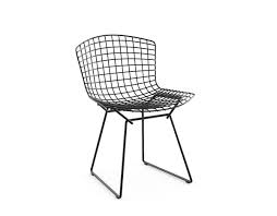 The first versions of bertoia's wire chairs were made with the edges comprised of two thin wires, welded together on either side of the mesh seat. Bertoia Side Chair Unupholstered Hivemodern Com