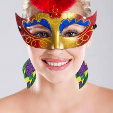 Amazon.com: Cicod 2 Pairs Mardi Gras Earrings for Women Carnival Leaf Shape  Leather Dangle Earrings for Women Mardi Gras Outfits Earrings Jewelry (A):  Clothing, Shoes & Jewelry