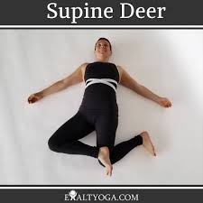 Yin Yoga S Supine Deer Has Recently Become One Of My Faves Because Of It S Amazing Effects On The Rectus Femoris T Yin Yoga Restorative Yoga Yoga Poses