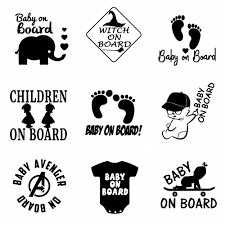 10 Styles Lovely Baby On Board Car Stickers And Decals Vinyl Stickers For Cars Window Body Door Car Styling Decor Accessories Buy At The Price Of 1 99 In Aliexpress Com Imall Com