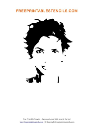 Halle Berry Printable People Stencils In 2020 Stencils Stencil Template Stencils Printables