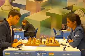 Tata Steel Chess Tournament | Uzbek Grandmaster Nodirbek Yakubboev declines hand-shake with Indian GM R Vaishali due to religious reasons; apologises later - Telegraph India