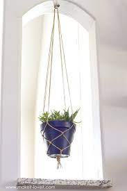 How To Make A Simple Rope Plant Hanger Diy Plant Hanger Diy Macrame Plant Hanger Plant Hanger