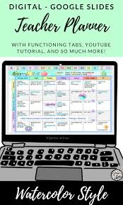 This Digital Teacher Planner Is On Google Slides In Google Drive You Can Share This With Your Admin Teacher Lesson Plans Digital Lesson Plans Teacher Planning